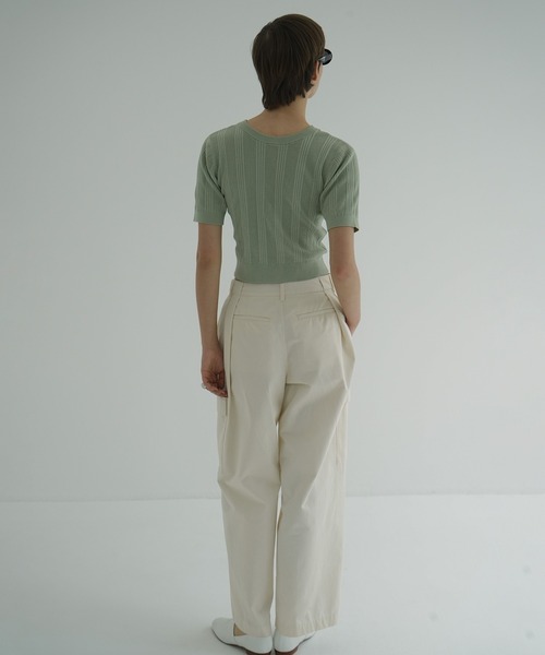 CLANE（クラネ）の「W FACE RIB KNIT CARDIGAN（カーディガン/ボレロ・レディース・ブラック/パープル/アイボリー/ミント・1/2）」の22枚目の写真