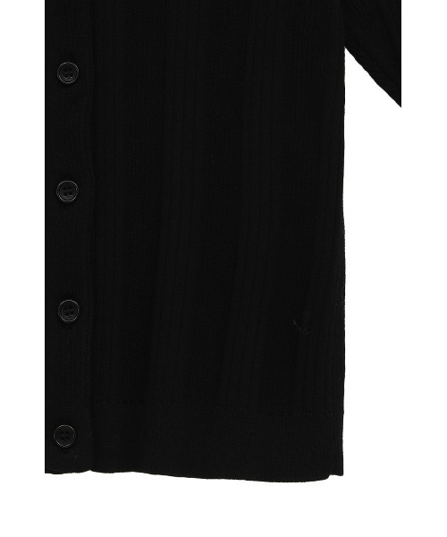 CLANE CARDIGAN 黒 クラネ CLANE W FACE RIB KNIT CARDIGAN （BLACK