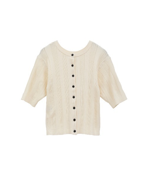 CLANE カーディガン サイズ1 アイボリー W FACE RIB KNIT CARDIGAN（カーディガン/ボレロ）｜CLANE