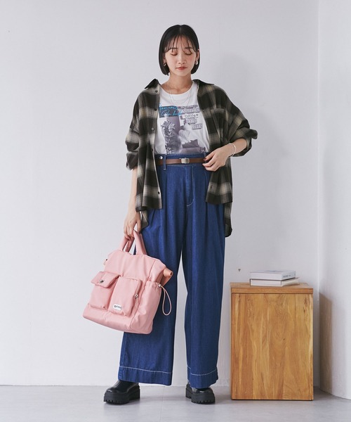 オンブレチェックオーバーシャツ