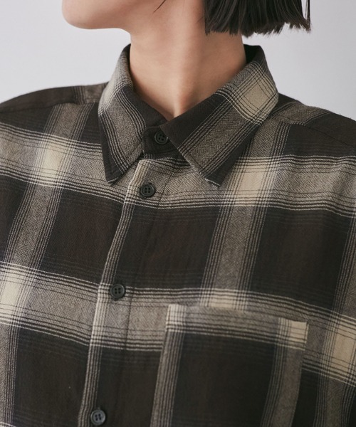 VIS（ビス）の「オンブレチェックオーバーシャツ（シャツ/ブラウス・レディース・ベージュ系その他/ブラック系その他・FREE）」の15枚目の写真