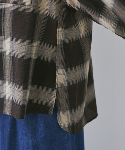 VIS（ビス）の「オンブレチェックオーバーシャツ（シャツ/ブラウス・レディース・ベージュ系その他/ブラック系その他・FREE）」の17枚目の写真