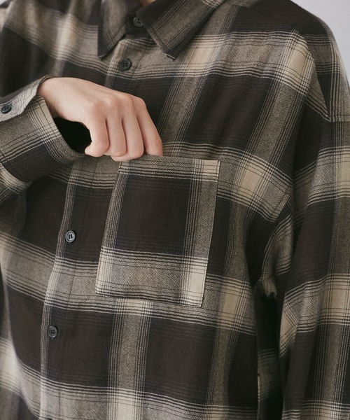 VIS（ビス）の「オンブレチェックオーバーシャツ（シャツ/ブラウス・レディース・ベージュ系その他/ブラック系その他・FREE）」の18枚目の写真