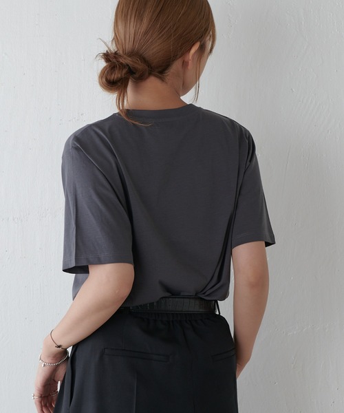 Lui's（ルイス）の「シルケットフォトT sleepy（Tシャツ/カットソー・レディース・ブラック/オフホワイト/チャコールグレー・FREE）」の14枚目の写真