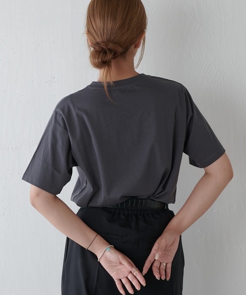 Lui's（ルイス）の「シルケットフォトT sleepy（Tシャツ/カットソー・レディース・ブラック/オフホワイト/チャコールグレー・FREE）」の15枚目の写真