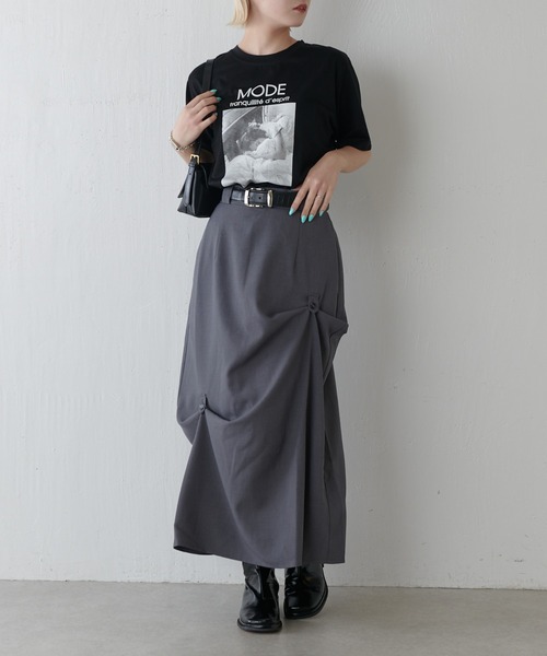 Lui's（ルイス）の「シルケットフォトT sleepy（Tシャツ/カットソー・レディース・ブラック/オフホワイト/チャコールグレー・FREE）」の22枚目の写真