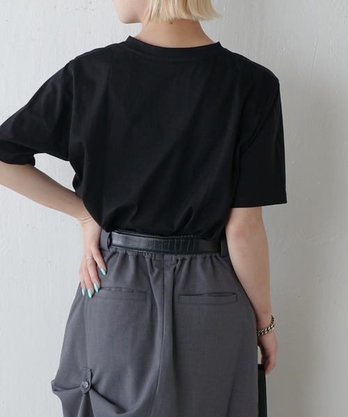 Lui's（ルイス）の「シルケットフォトT sleepy（Tシャツ/カットソー・レディース・ブラック/オフホワイト/チャコールグレー・FREE）」の21枚目の写真