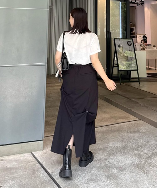 Lui's（ルイス）の「シルケットフォトT sleepy（Tシャツ/カットソー・レディース・ブラック/オフホワイト/チャコールグレー・FREE）」の6枚目の写真