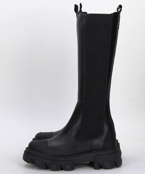 GANNI（ガニー）の「GANNI/ガニー Cleated High Chelsea Boot / S2575 / チェルシーブーツ / チャンキー / ロングブーツ（ブーツ・レディース・ブラック・38/37/36）」の3枚目の写真