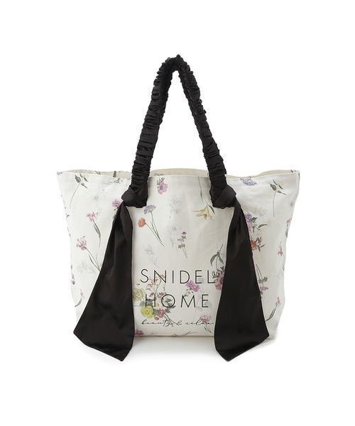 SNIDEL HOME(スナイデルホーム)の「オーガニックキャンバストート -BIG-(FLOWER)(トートバッグ・レディース・ブラック/ピンク・F)」の10枚目の写真