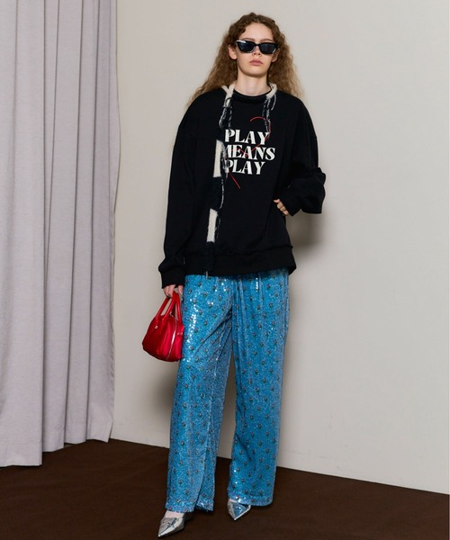 MAISON SPECIAL（メゾンスペシャル）の「Silicon Print Sweatshirt/シリコンプリントスウェット（スウェット・レディース・イエロー/レッド/ブラック/ホワイト・FREE）」の8枚目の写真