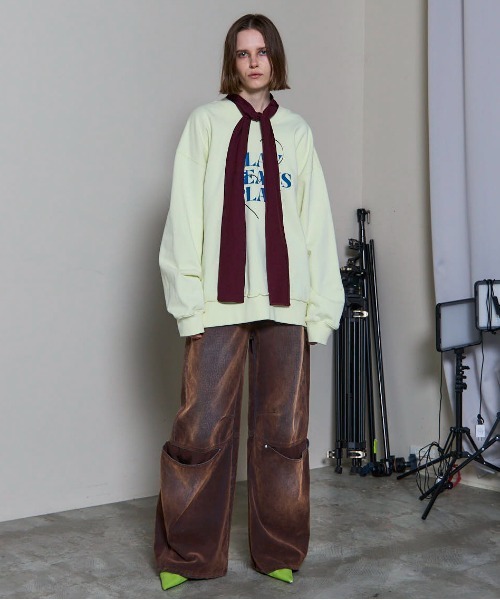 MAISON SPECIAL（メゾンスペシャル）の「Silicon Print Sweatshirt/シリコンプリントスウェット（スウェット・レディース・イエロー/レッド/ブラック/ホワイト・FREE）」の9枚目の写真