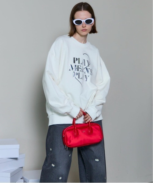 MAISON SPECIAL（メゾンスペシャル）の「Silicon Print Sweatshirt/シリコンプリントスウェット（スウェット・レディース・イエロー/レッド/ブラック/ホワイト・FREE）」の10枚目の写真