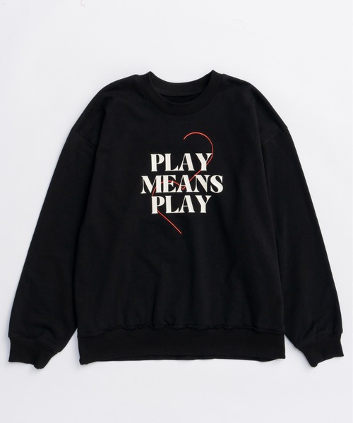 セール】Silicon Print Sweatshirt/シリコンプリントスウェット