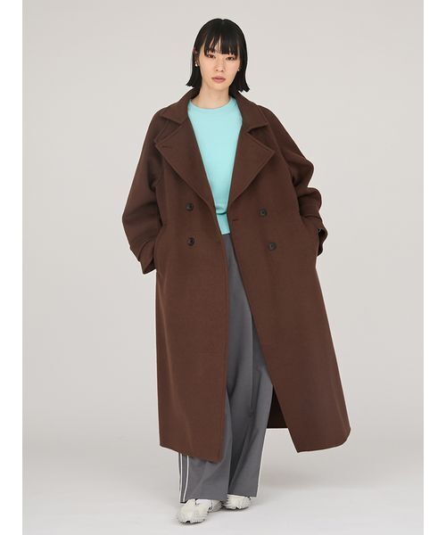 emmi（エミ）の「ロイヤルジーロン・ロングコート（チェスターコート・レディース・オリーブ/ネイビー/ブラウン・0/1）」の6枚目の写真