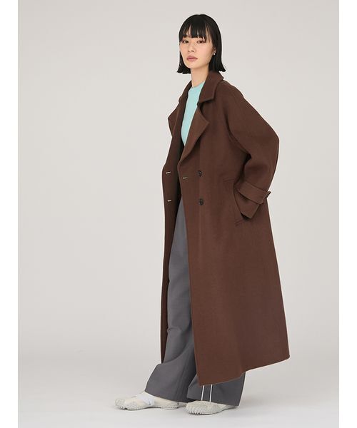 emmi（エミ）の「ロイヤルジーロン・ロングコート（チェスターコート・レディース・オリーブ/ネイビー/ブラウン・0/1）」の8枚目の写真