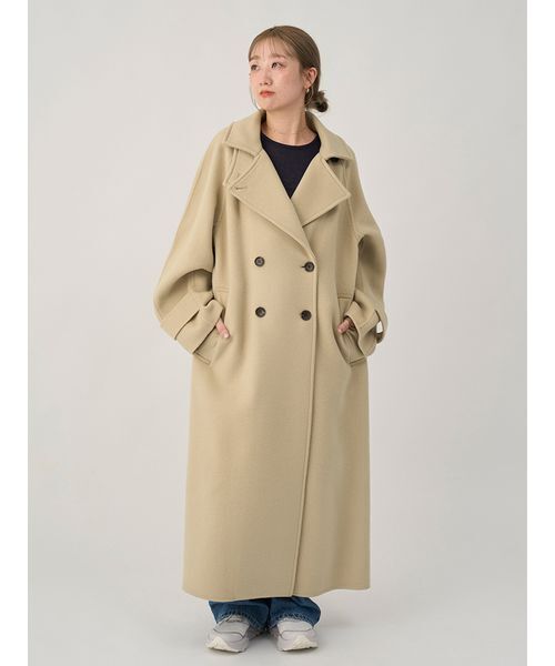 emmi（エミ）の「ロイヤルジーロン・ロングコート（チェスターコート・レディース・オリーブ/ネイビー/ブラウン・0/1）」の19枚目の写真