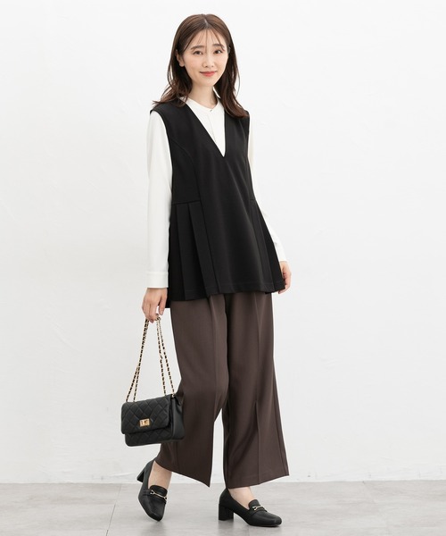 Honeys(ハニーズ)の「【イージーケア】脇プリーツベスト(ベスト・レディース・ブラック/チャコール/ブラウン系その他・LL/L/M/S)」の5枚目の写真