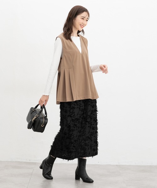 セール】【イージーケア】脇プリーツベスト（ベスト）｜Honeys