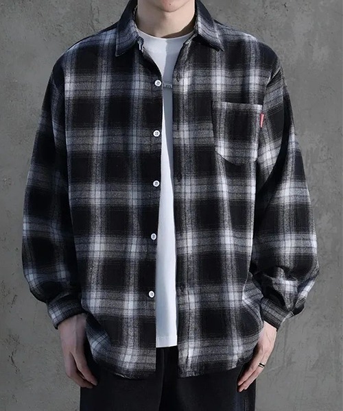 Mayree（メイリー）の「オンブレチェックシャツ(NEZ)（シャツ/ブラウス・メンズ・ブルー/ブラック/レッド・FREE）」の17枚目の写真