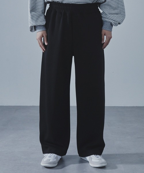 SLICK/スリック】Double Air Knit Sweat Wide Pants/ダンボールニット