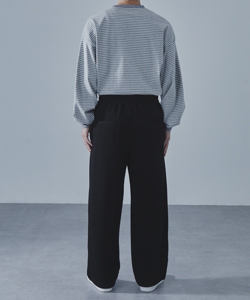 SLICK（スリック）の「【SLICK/スリック】Double Air Knit Sweat Wide Pants/ダンボールニットワイドパンツ/スウェット/セットアップ（スウェットパンツ・メンズ・ヘザーグレー/ブラック/ブラウン・1/2/3）」の9枚目の写真