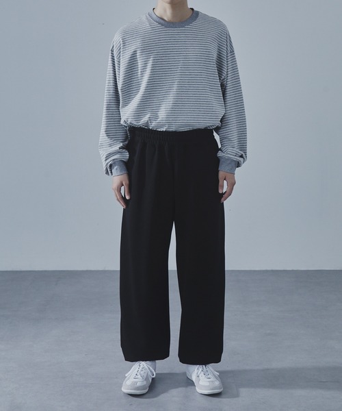 SLICK（スリック）の「【SLICK/スリック】Double Air Knit Sweat Wide Pants/ダンボールニットワイドパンツ/スウェット/セットアップ（スウェットパンツ・メンズ・ヘザーグレー/ブラック/ブラウン・1/2/3）」の10枚目の写真