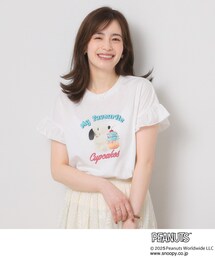 ◆PEANUTS別注フリル袖Tシャツ