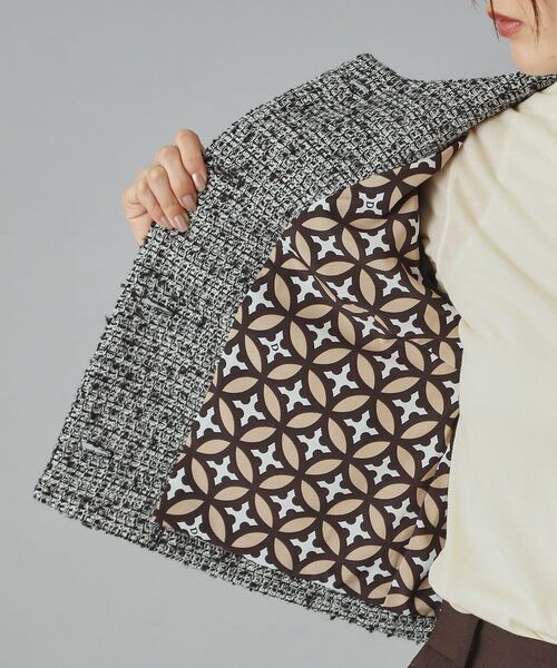 DRESSTERIOR（ドレステリア）の「◆【セットアップ可】ツイード ノーカラージャケット（ノーカラージャケット・レディース・グレー/ブラック・36/34/38）」の7枚目の写真