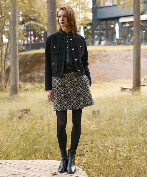 DRESSTERIOR（ドレステリア）の「◆【セットアップ可】ツイード ノーカラージャケット（ノーカラージャケット・レディース・グレー/ブラック・36/34/38）」の10枚目の写真