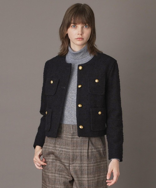 DRESSTERIOR（ドレステリア）の「◆【セットアップ可】ツイード ノーカラージャケット（ノーカラージャケット・レディース・グレー/ブラック・36/34/38）」の18枚目の写真