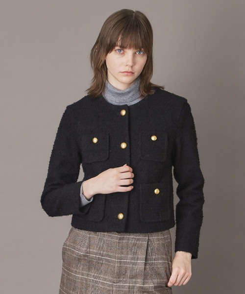 DRESSTERIOR（ドレステリア）の「◆【セットアップ可】ツイード ノーカラージャケット（ノーカラージャケット・レディース・グレー/ブラック・36/34/38）」の17枚目の写真