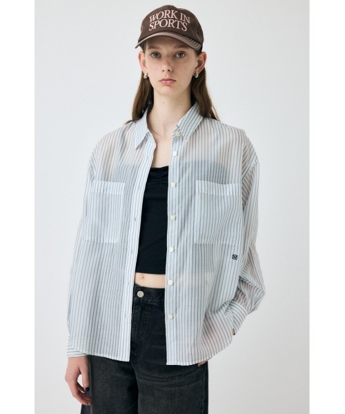 セール】OVERSIZED SHEER シャツ（シャツ/ブラウス）｜MOUSSY