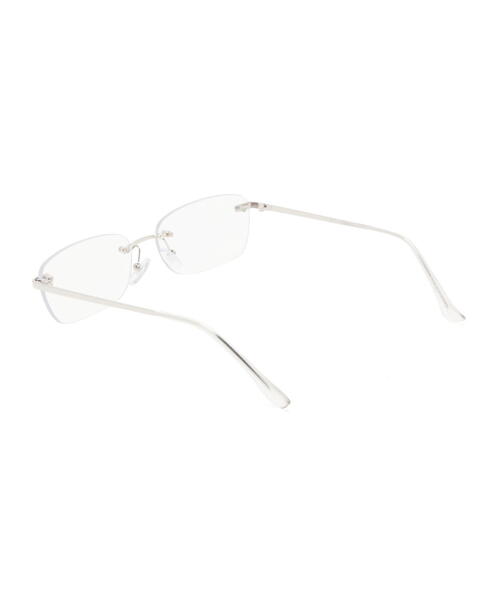 FREE'S MART（フリーズマート）の「クリアレンズメガネ（メガネ・レディース・ホワイト・ﾌﾘ-）」の4枚目の写真