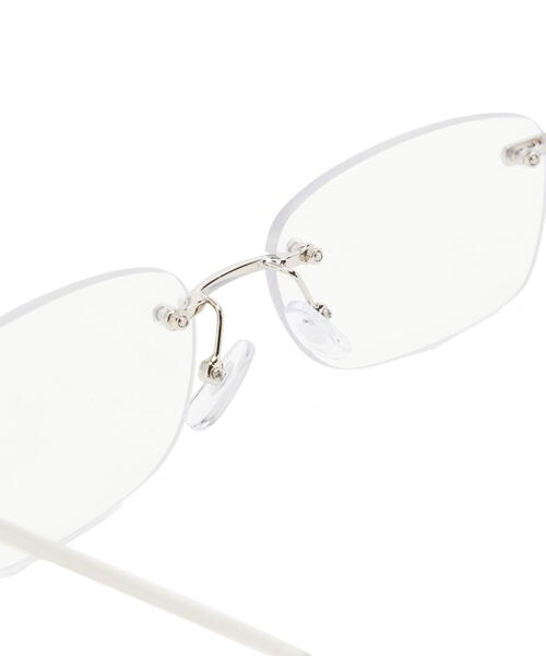 FREE'S MART（フリーズマート）の「クリアレンズメガネ（メガネ・レディース・ホワイト・ﾌﾘ-）」の7枚目の写真