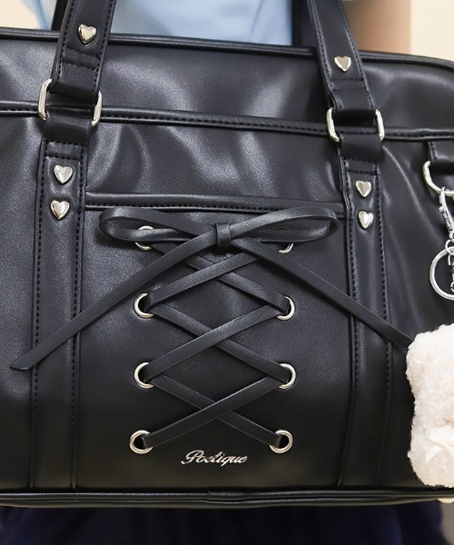 レースアップボストンバッグ（ボストンバッグ）｜axes femme POETIQUE