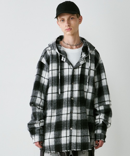 AIVER レイヤードオンブレチェックシャツ（シャツ/ブラウス）｜AIVER