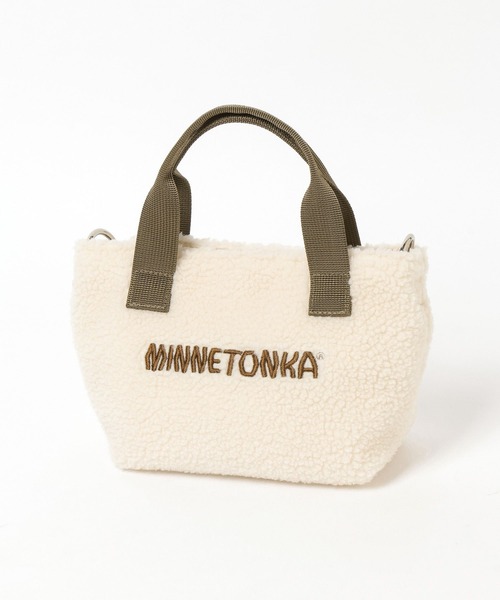 Minnetonka（ミネトンカ）の「【MINNETONKA(ミネトンカ)】別注ボアトート(KIDS)（トートバッグ・キッズ・ブラウン/グレー/アイボリー・FREE）」の4枚目の写真