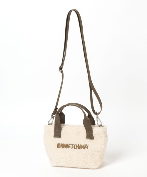 Minnetonka（ミネトンカ）の「【MINNETONKA(ミネトンカ)】別注ボアトート(KIDS)（トートバッグ・キッズ・ブラウン/グレー/アイボリー・FREE）」の7枚目の写真