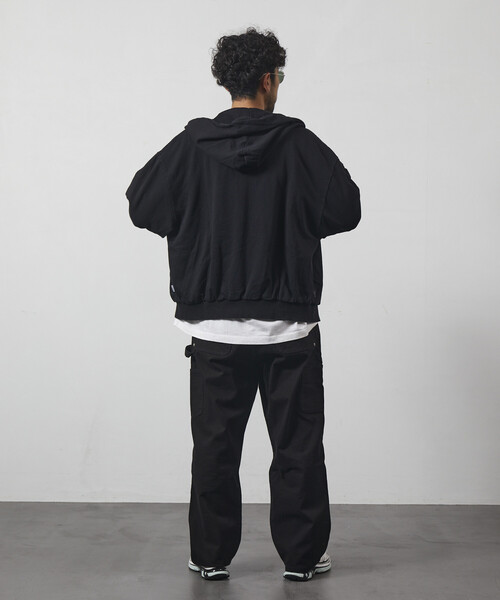 Firsthand(ファーストハンド)の「Firsthand/ファーストハンド 配色 リラックスフィット ダブルジップフーディ / ダブルフェイス ジップアップ フーディ(パーカー・メンズ・グレー/チャコールグレー/ブラック・M/L)」の20枚目の写真