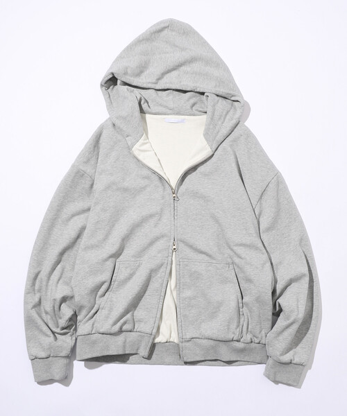 Firsthand(ファーストハンド)の「Firsthand/ファーストハンド 配色 リラックスフィット ダブルジップフーディ / ダブルフェイス ジップアップ フーディ(パーカー・メンズ・グレー/チャコールグレー/ブラック・M/L)」の18枚目の写真