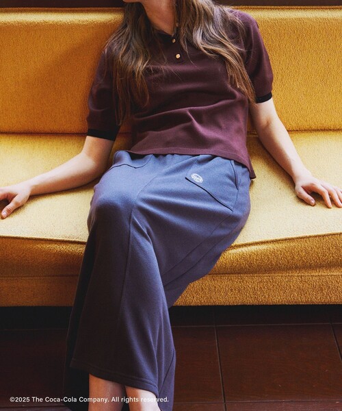 Coca Cola（コカコーラ）の「【Coca-Cola】【汗染み加工・セットアップ対応】ラメ入りミニ裏毛アイラインスカート（スカート・レディース・ライトグレー/チャコールグレー/グレー系その他・L/M）」の11枚目の写真