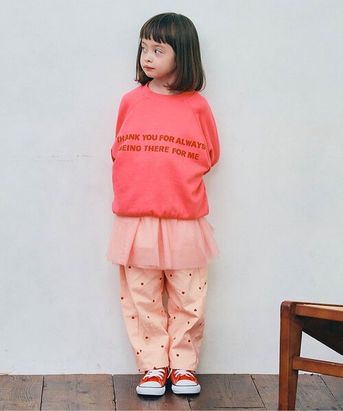 p.premier（ピードットプルミエ）の「【ジュニア対応】ハート刺繍のワイドストレートジーンズ（デニムパンツ・キッズ・ピンク/ブルー・80/90/100/110/120/130/140）」の12枚目の写真