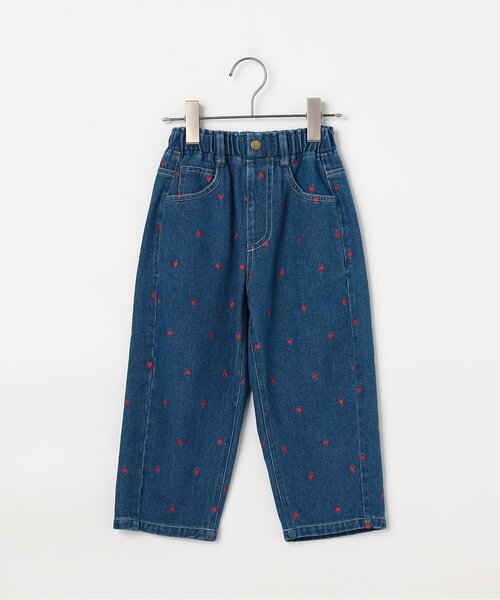 p.premier（ピードットプルミエ）の「【ジュニア対応】ハート刺繍のワイドストレートジーンズ（デニムパンツ・キッズ・ピンク/ブルー・80/90/100/110/120/130/140）」の15枚目の写真