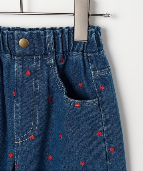 p.premier（ピードットプルミエ）の「【ジュニア対応】ハート刺繍のワイドストレートジーンズ（デニムパンツ・キッズ・ピンク/ブルー・80/90/100/110/120/130/140）」の20枚目の写真