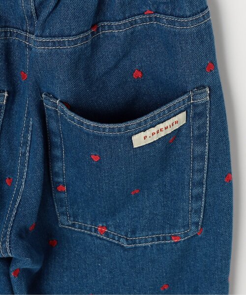 p.premier（ピードットプルミエ）の「【ジュニア対応】ハート刺繍のワイドストレートジーンズ（デニムパンツ・キッズ・ピンク/ブルー・80/90/100/110/120/130/140）」の22枚目の写真