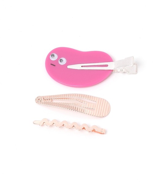 セール】顔モチーフ3セットヘアピン（バレッタ/ヘアクリップ）｜niko