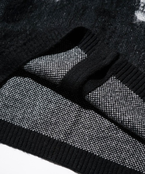THRIFTY LOOK(スリフティールック)の「THRIFTY LOOK / スリフティールック RAGLAN SLEEVE SOUVENIR CARDIGAN スーベニアデザイン ラグランスリーブ カーディガン モヘアタッチ(カーディガン/ボレロ・メンズ・ブラック系その他/ブラック・SMALL/MEDIUM/LARGE)」の20枚目の写真