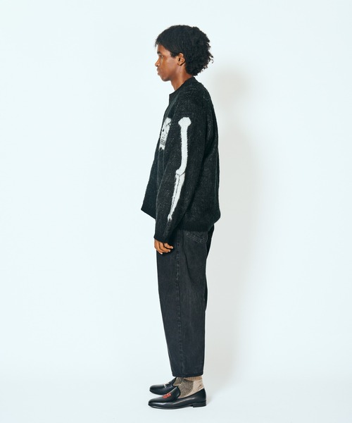 THRIFTY LOOK(スリフティールック)の「THRIFTY LOOK / スリフティールック RAGLAN SLEEVE SOUVENIR CARDIGAN スーベニアデザイン ラグランスリーブ カーディガン モヘアタッチ(カーディガン/ボレロ・メンズ・ブラック系その他/ブラック・SMALL/MEDIUM/LARGE)」の10枚目の写真