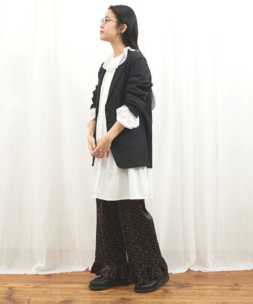 fig Ｌondon（フィグロンドン）の「_CottonCupra twill jacket（テーラードジャケット・レディース・ブラック・FREE）」の15枚目の写真